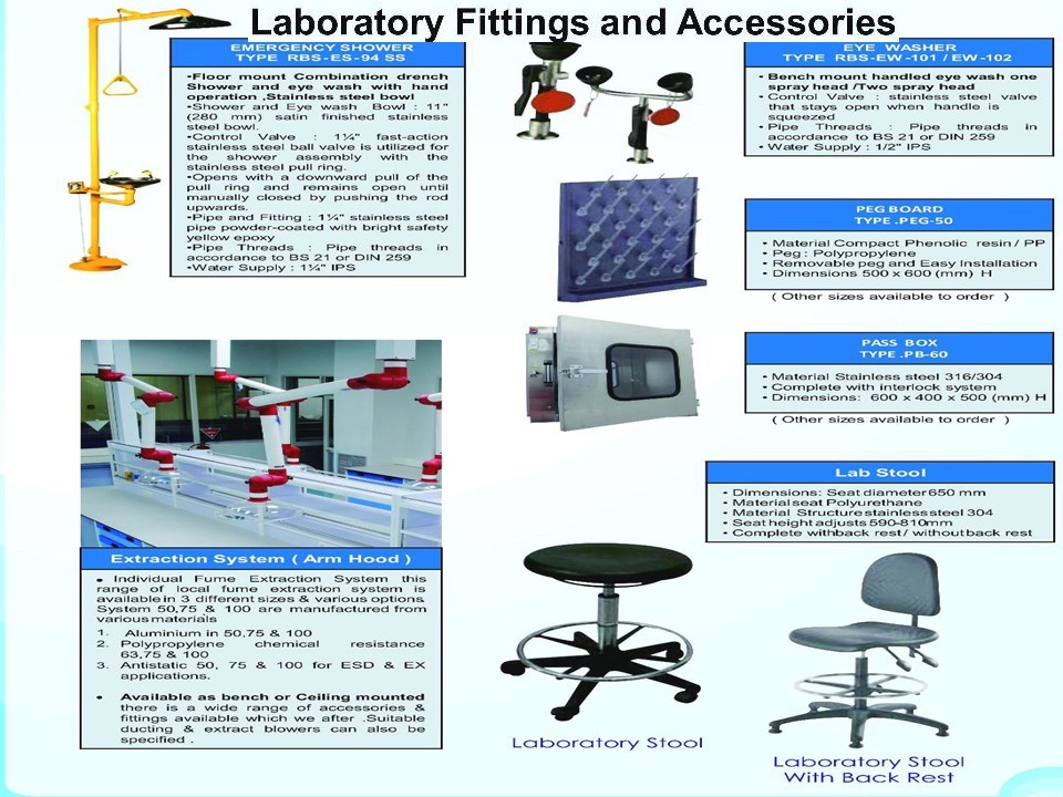 Laboratory Fitting and Accesories jaminan mutu