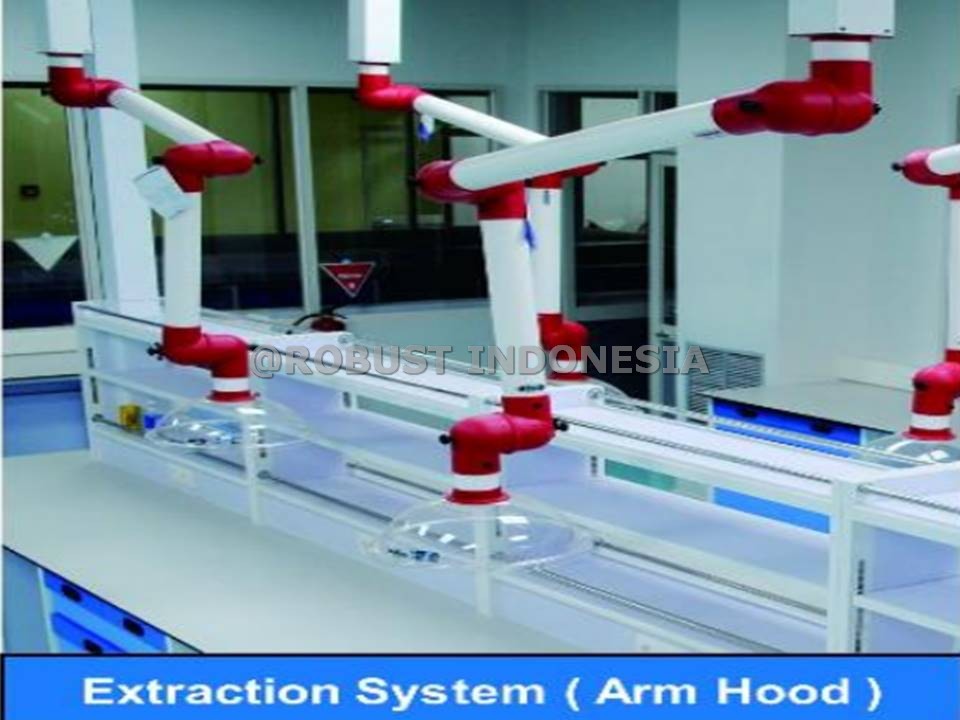 Extraction system arm hood