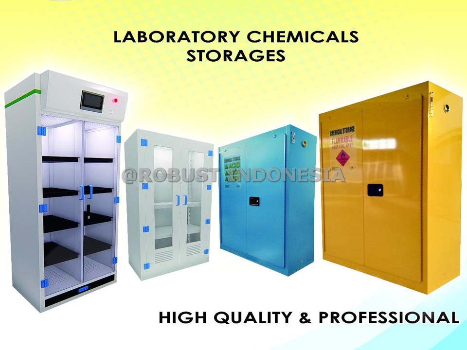 Lemari Penyimpanan Alat Laboratorium Kimia | Chemical Storage